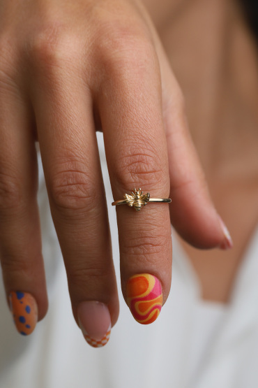 14 Ayar Altın Arı Yüzük - Naze Kuyumculuk