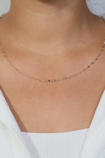 14 Ayar Altın Aynalı Pırıltılı Model Zincir 1,90 mm - Naze Kuyumculuk