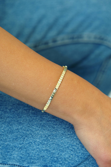 14 Ayar Altın Çubuk Model Taşlı Kelepçe - Naze Kuyumculuk