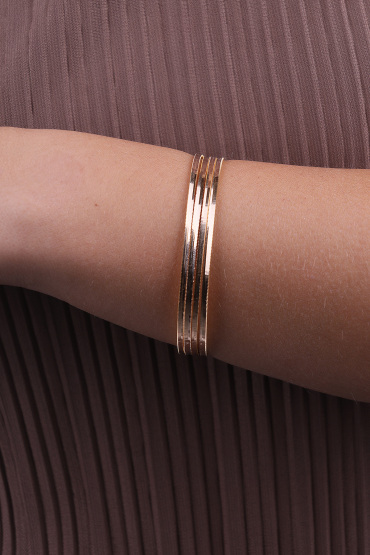 14 Ayar Altın Dörtlü Işıltılı Ajda Bilezik - Naze Kuyumculuk