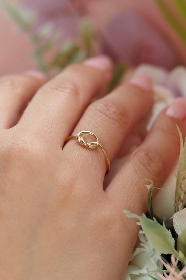 14 Ayar Altın Düğüm Yüzük - Naze Kuyumculuk