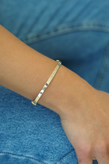 14 Ayar Altın Düz Ray Model Kelepçe - Naze Kuyumculuk