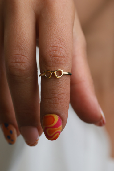 14 Ayar Altın Gözlük Model Yüzük - Naze Kuyumculuk