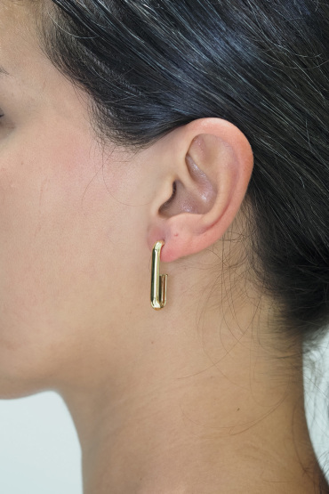 14 Ayar Altın İtalyan Tasarım Küpe - Naze Kuyumculuk