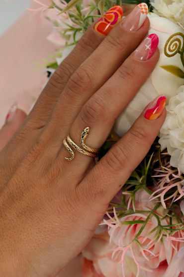 14 Ayar Altın İtalyan Yılan Yüzük - Naze Kuyumculuk