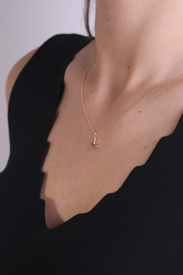 14 Ayar Altın Kalp Atışı Kolye - Naze Kuyumculuk