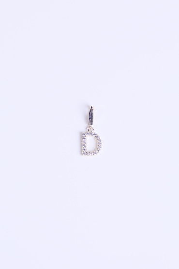 14 Ayar Altın Kolye - Bileklik - Küpe Charm Uç D Harfi - Naze Kuyumculuk