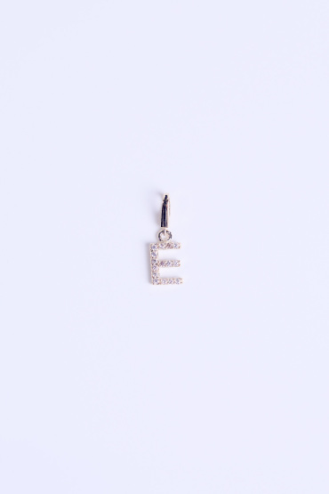 14 Ayar Altın Kolye - Bileklik - Küpe Charm Uç E Harfi - Naze Kuyumculuk