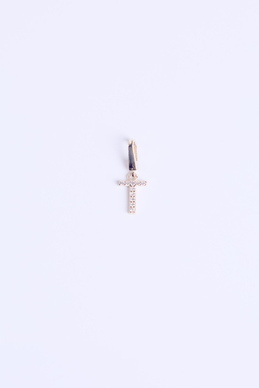 14 Ayar Altın Kolye - Bileklik - Küpe Charm Uç T Harfi - Naze Kuyumculuk