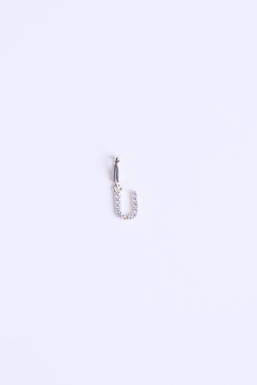 14 Ayar Altın Kolye - Bileklik - Küpe Charm Uç U Harfi - Naze Kuyumculuk