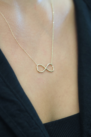 14 Ayar Altın Sonsuzluk Kolye - Naze Kuyumculuk