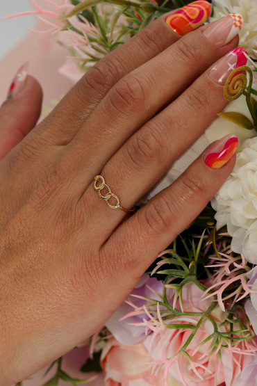 14 Ayar Altın Uzay Yolu Model Yüzük - Naze Kuyumculuk