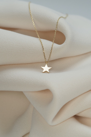 14 Ayar Altın Yıldız Kolye - Naze Kuyumculuk